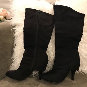 5.5 Fergalicious Knee High Suede Boots